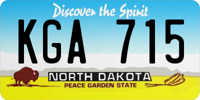 ND license plate KGA715