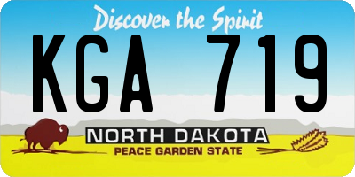 ND license plate KGA719