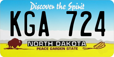 ND license plate KGA724