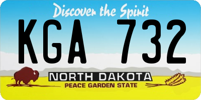 ND license plate KGA732