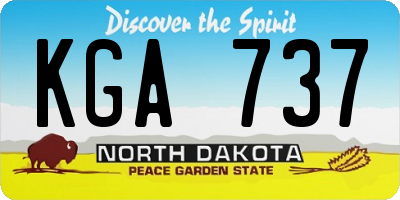 ND license plate KGA737