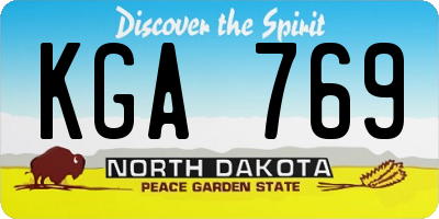 ND license plate KGA769