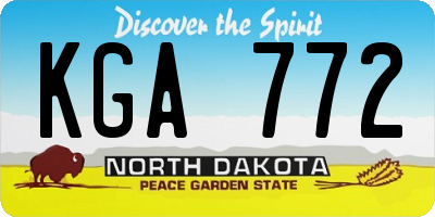 ND license plate KGA772