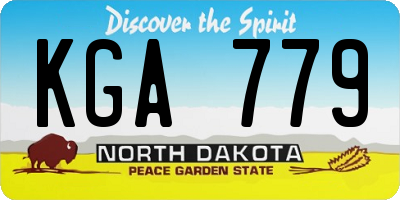 ND license plate KGA779