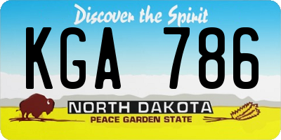 ND license plate KGA786