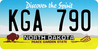 ND license plate KGA790