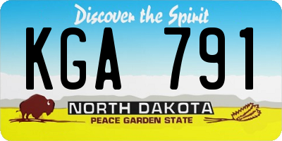 ND license plate KGA791