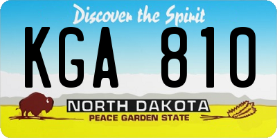 ND license plate KGA810