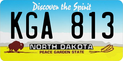 ND license plate KGA813