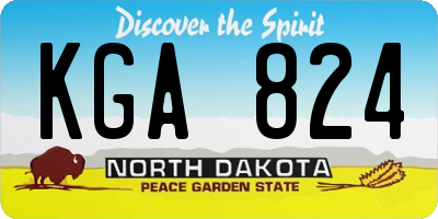 ND license plate KGA824