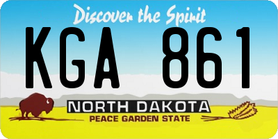 ND license plate KGA861