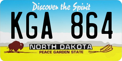 ND license plate KGA864