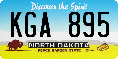 ND license plate KGA895