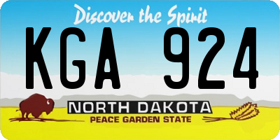 ND license plate KGA924