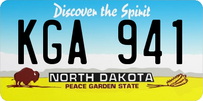 ND license plate KGA941