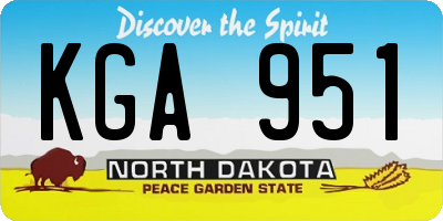 ND license plate KGA951