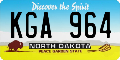 ND license plate KGA964