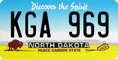 ND license plate KGA969