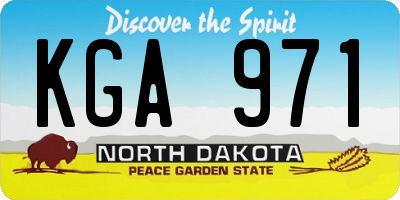 ND license plate KGA971