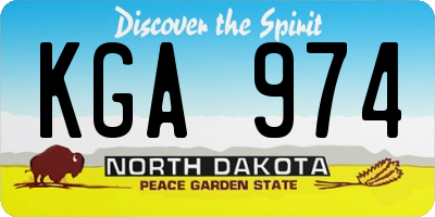 ND license plate KGA974