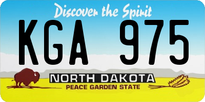 ND license plate KGA975