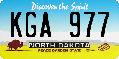 ND license plate KGA977