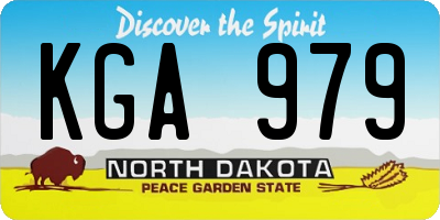 ND license plate KGA979