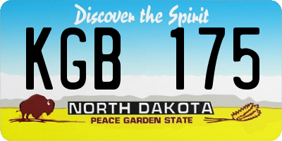 ND license plate KGB175