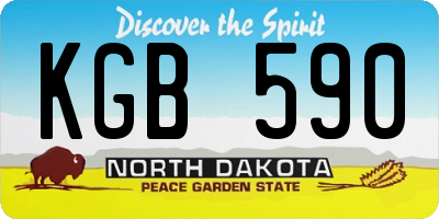 ND license plate KGB590