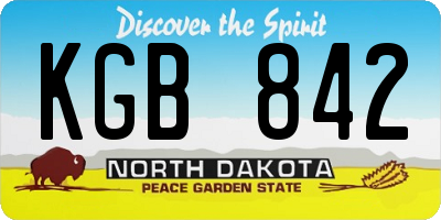 ND license plate KGB842