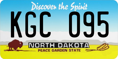 ND license plate KGC095