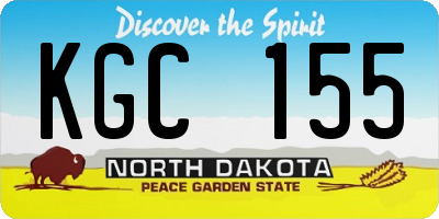 ND license plate KGC155