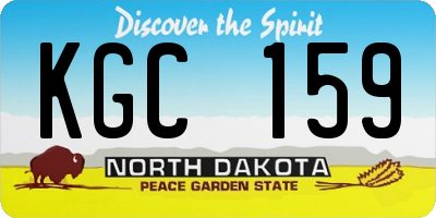 ND license plate KGC159