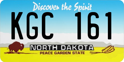 ND license plate KGC161