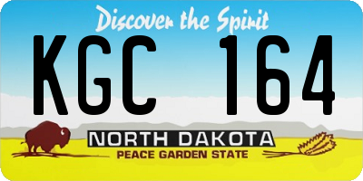 ND license plate KGC164
