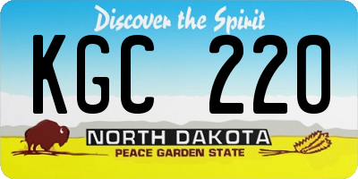 ND license plate KGC220