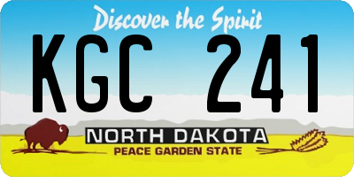 ND license plate KGC241
