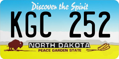 ND license plate KGC252
