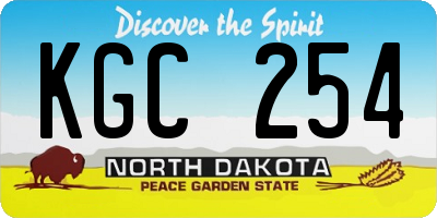 ND license plate KGC254