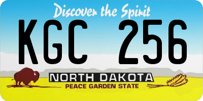 ND license plate KGC256