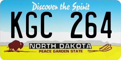 ND license plate KGC264