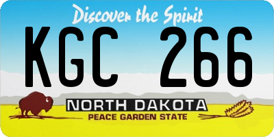 ND license plate KGC266