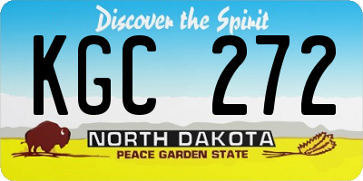 ND license plate KGC272