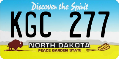 ND license plate KGC277