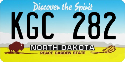 ND license plate KGC282