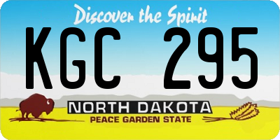 ND license plate KGC295
