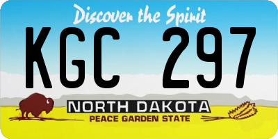 ND license plate KGC297