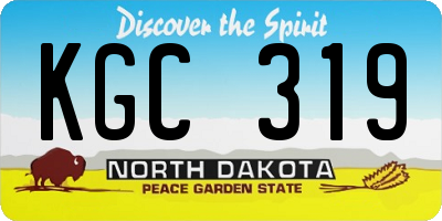 ND license plate KGC319