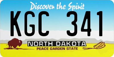 ND license plate KGC341