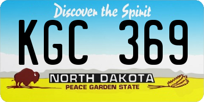ND license plate KGC369